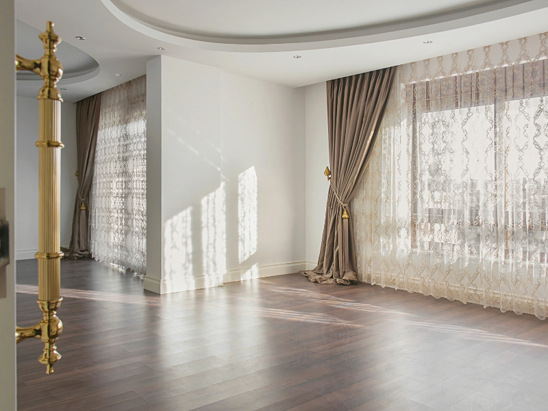 MẪU RÈM CỬA LẮP CHO KHUNG CỬA KÍNH CƯỜNG LỰC